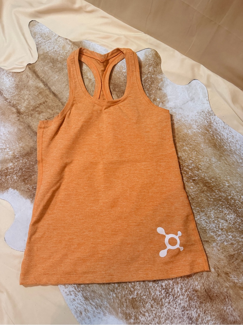 Orangetheory Orange Racerback Tank with White Logo
